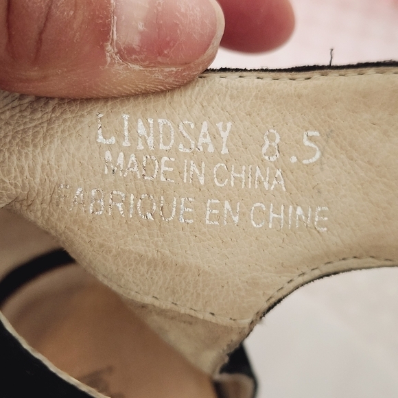 Jeffrey Campbell Lindsay Black Suede Ankle Strap Block Heel Black Size 8.5 - Picture 7 of 8